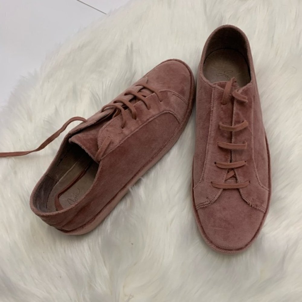 - New Joie DarylLight Mauve Velvet Sneakers - Picture 3 of 6